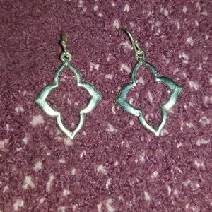 Silver flower earrings